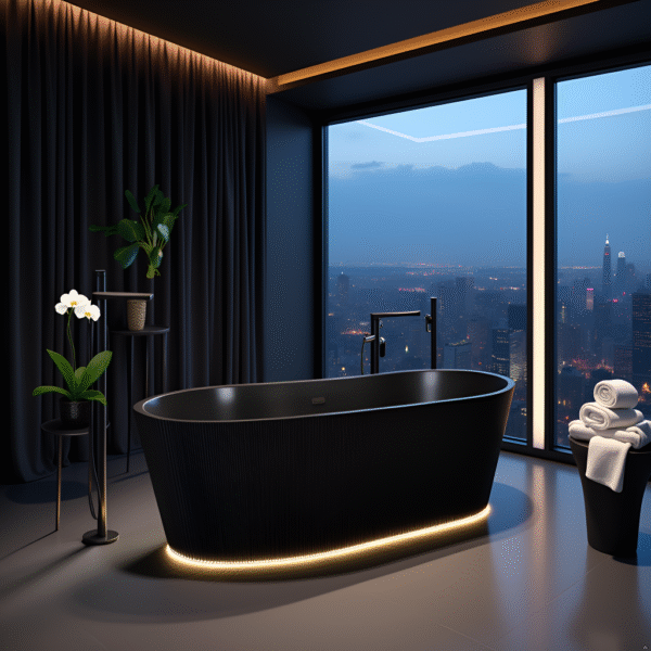 INFINITY Free Standing Bath Tub Black (Matt)