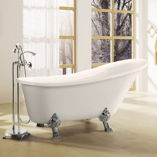 LANCY Free Standing Bath Tub White (Glossy)