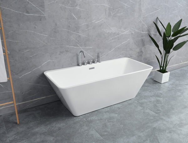ERINA Free Standing Bath Tub White (Glossy) Finish