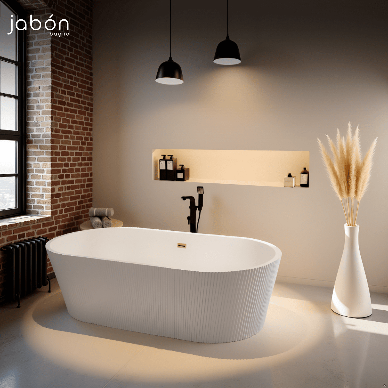 INFINITY Free Standing Bath Tub White (Glossy)