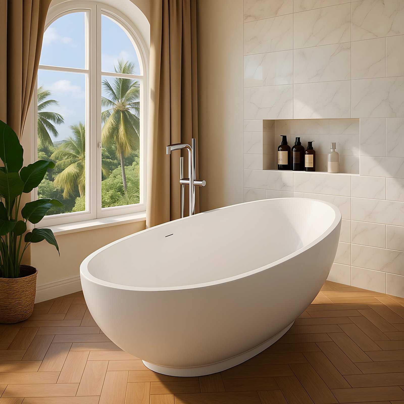 ORRY Free Standing Bath Tub White (Glossy)