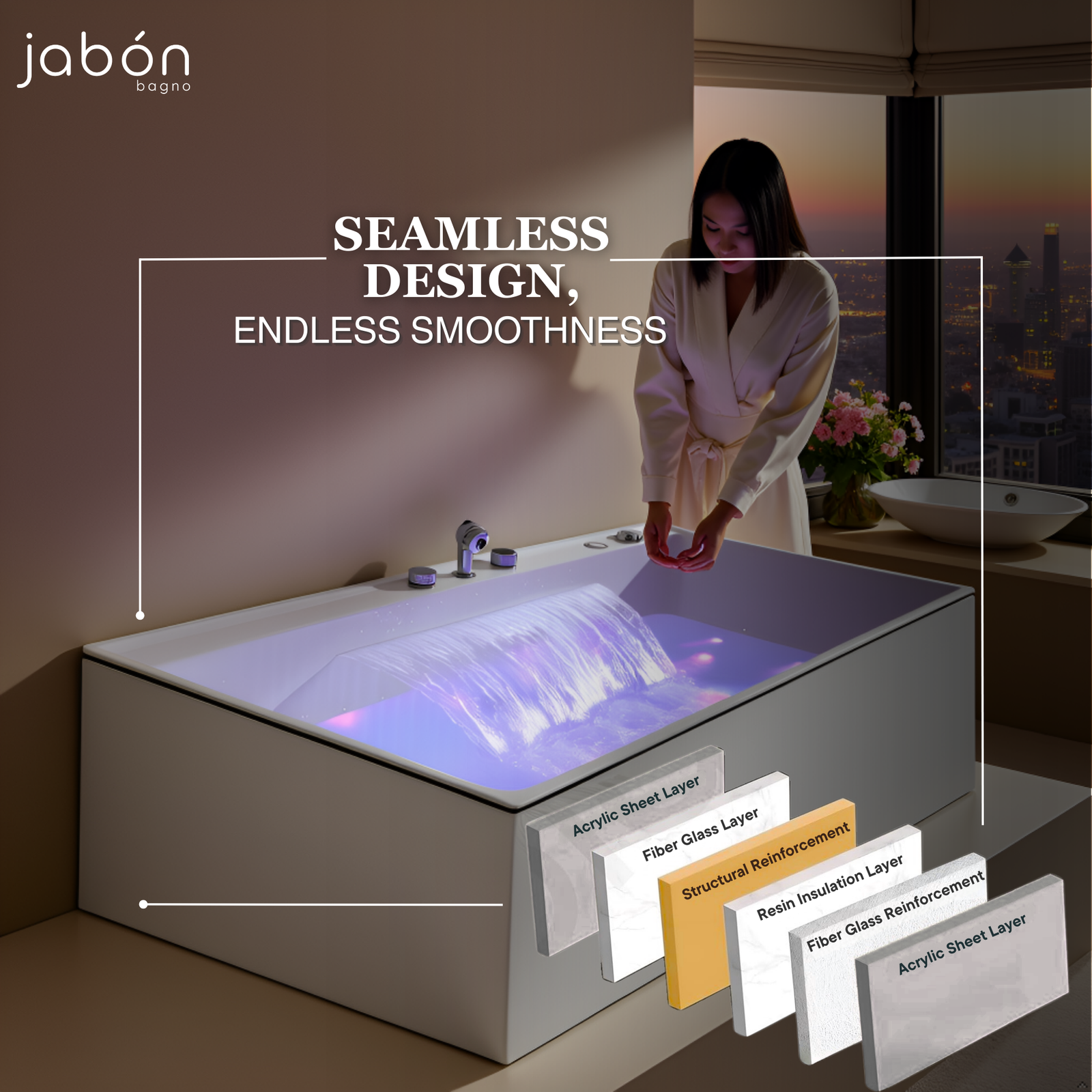 MARTIZ Free Standing Bath Tub White