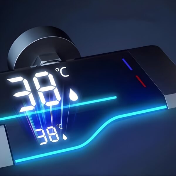 Premium 4-Function Shower Set with LED Temperature Display – Overhead, Hand Shower, Bucket Filler & Health Faucet JBV01028