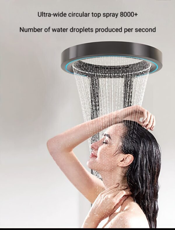 Ring shower and waterfall  5 -Function Shower Set with LED Temperature Display – Overhead, Hand Shower, Bucket Filler & Health Faucet JBV01013B- PRO