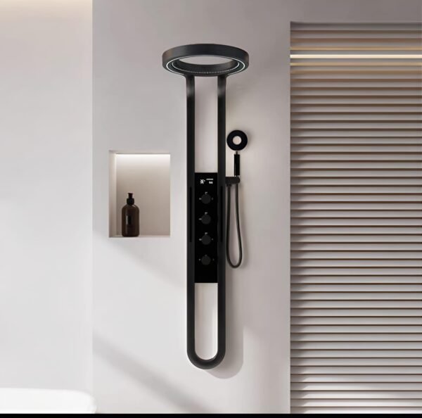 Ring shower and waterfall  5 -Function Shower Set with LED Temperature Display – Overhead, Hand Shower, Bucket Filler & Health Faucet JBV01013B- PRO